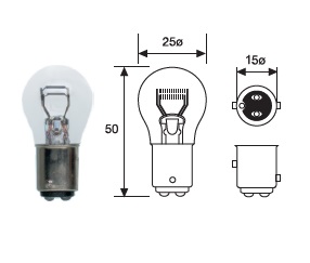 008528100000 - 1034 LAMP.12V 21/5W P/D